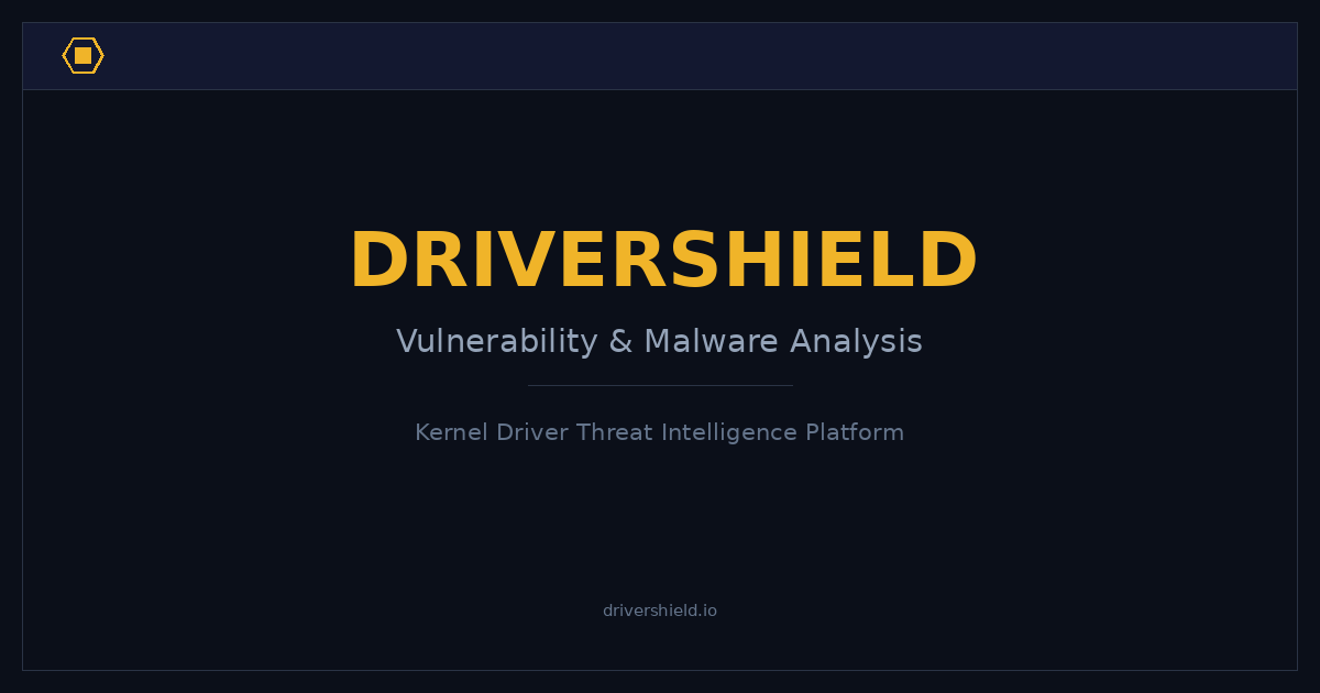 DriverShield - REST API for Windows Driver Analysis